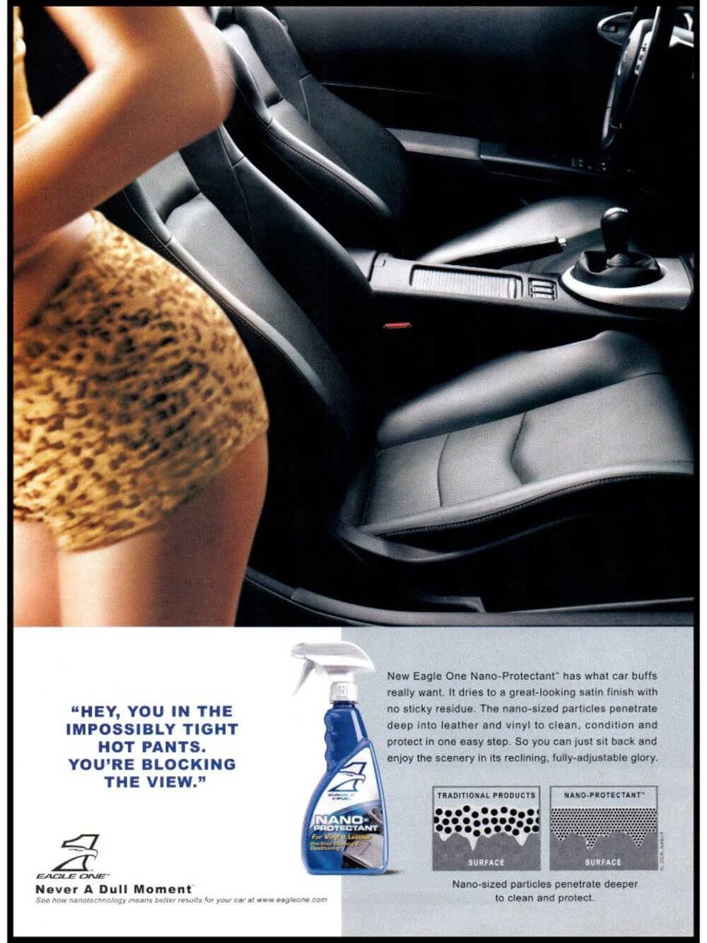 2006 Eagle One Car Care Nanowax Spray Vintage Print Ad Leather Interior Wall Art
